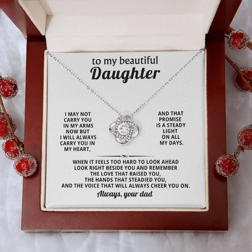 To my beautiful Daughter, I may not carry you in my arms now but I will always carry you in my heart