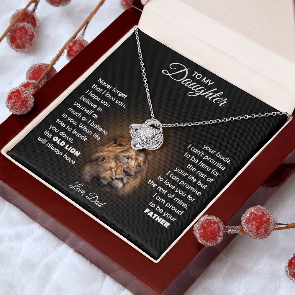TO MY DAUGHTER THIS LION LOVE KNOT