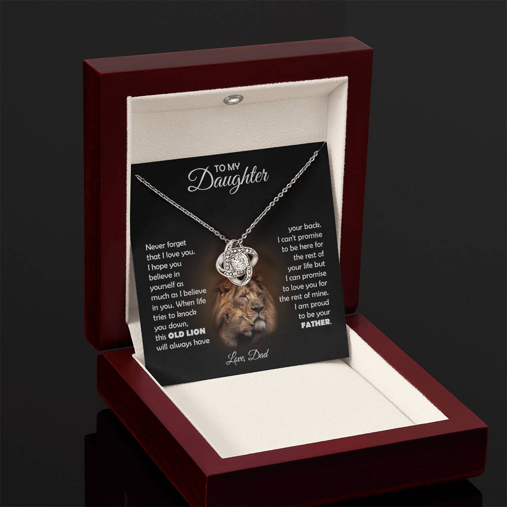 TO MY DAUGHTER THIS LION LOVE KNOT