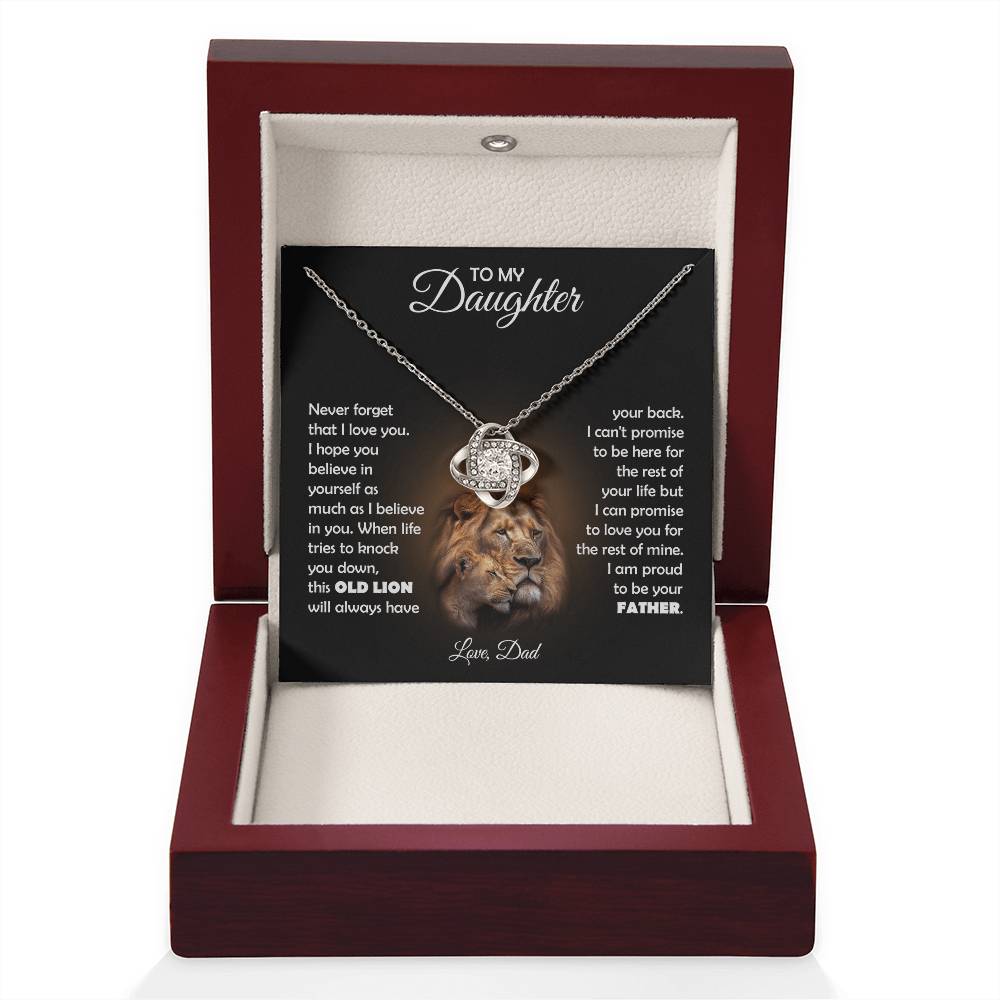 TO MY DAUGHTER THIS LION LOVE KNOT