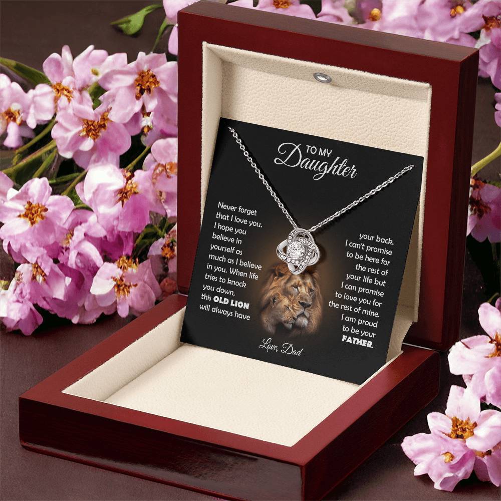 TO MY DAUGHTER THIS LION LOVE KNOT
