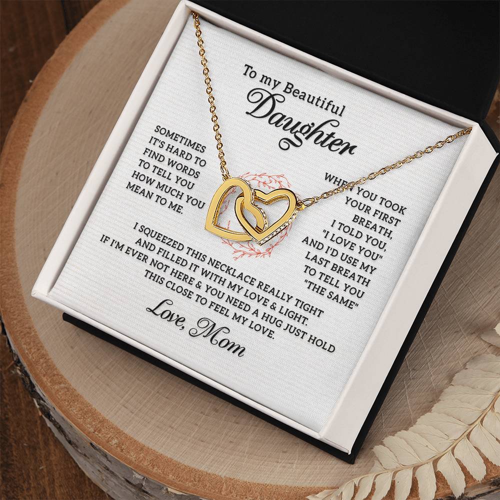 To My Daughter Last Breath Interlocking Necklace
