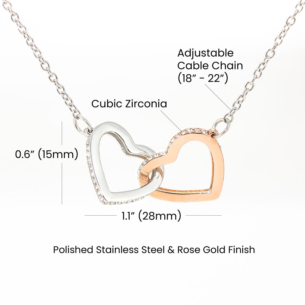 ONLY LED - TO MY DAUGHTER IN LAW CIRCUS INTERLOCKING HEARTS NECKLACE GIFT SET