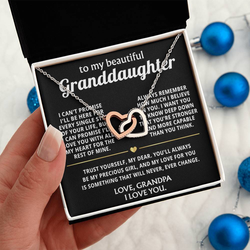 To My Wonderful Granddaughter, I'll always love you, my precious girl.