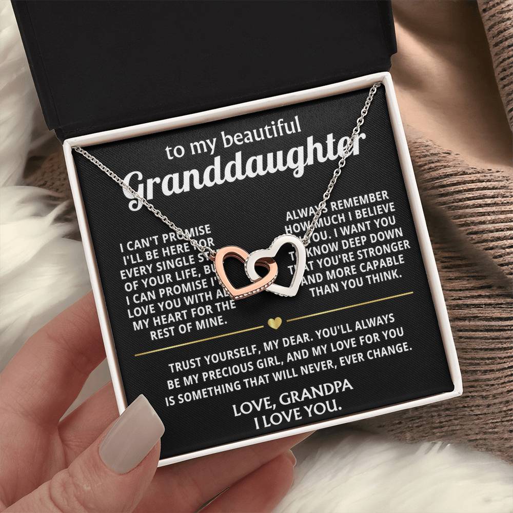 To My Wonderful Granddaughter, I'll always love you, my precious girl.