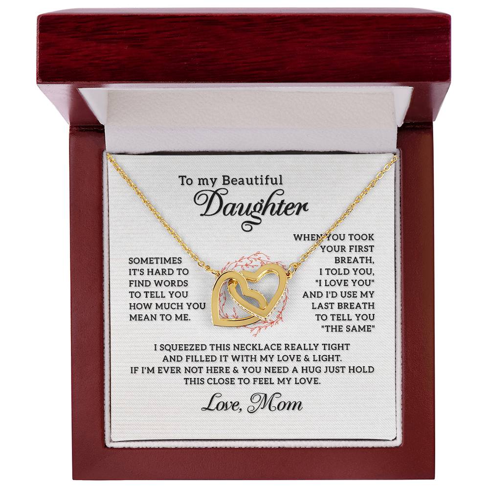 To My Daughter Last Breath Interlocking Necklace