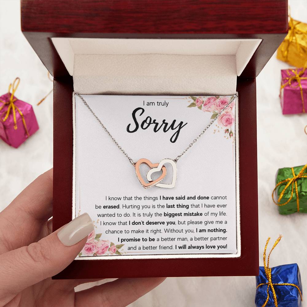 I'M SORRY MISTAKE INTERLOCKING NECKLACE GIFT SET