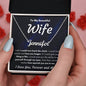 TO MY WIFE SOONER NAME NECKLACE GIFT SET