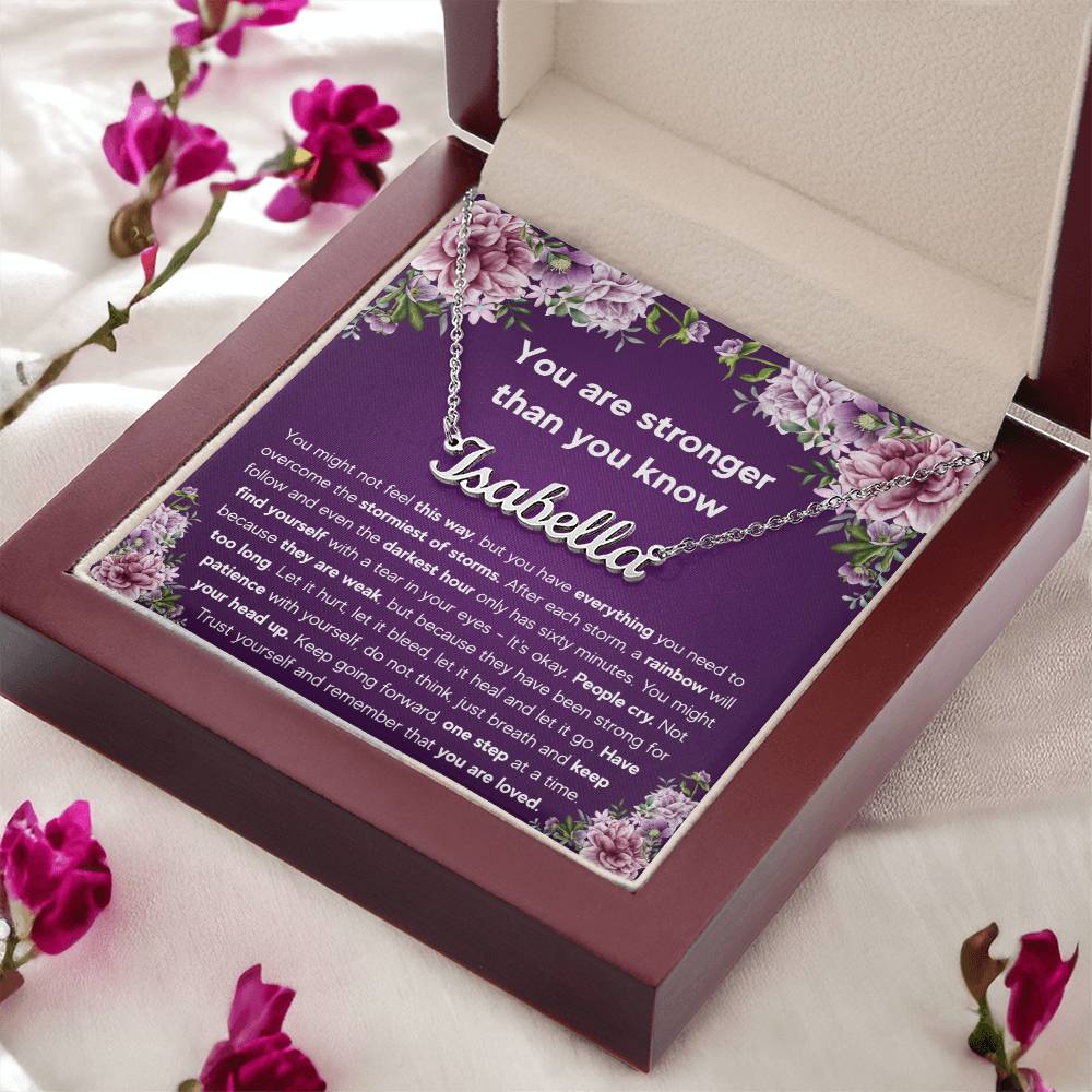 ENCOURAGEMENT STORM CUSTOM NAME NECKLACE