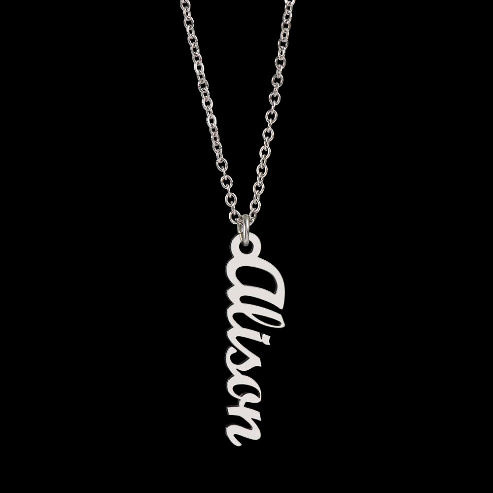 TO MY MOMMY BUMP VERTICAL NAME NECKLACE