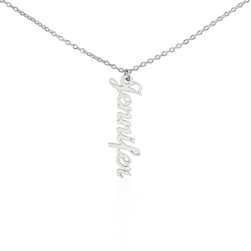 TO MY MOMMY BUMP VERTICAL NAME NECKLACE