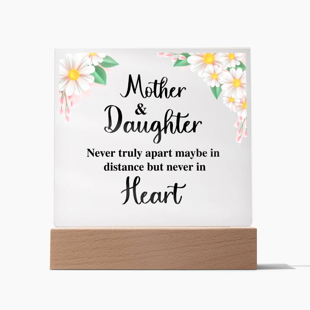 TO MY DAUGHTER DISTANCE SQUARE ACRYLIC PLAQUE