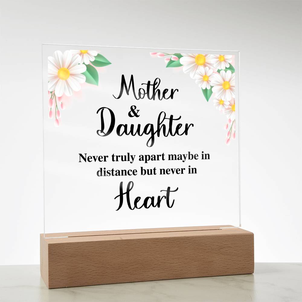 TO MY DAUGHTER DISTANCE SQUARE ACRYLIC PLAQUE