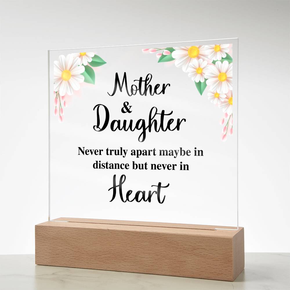 TO MY DAUGHTER DISTANCE SQUARE ACRYLIC PLAQUE