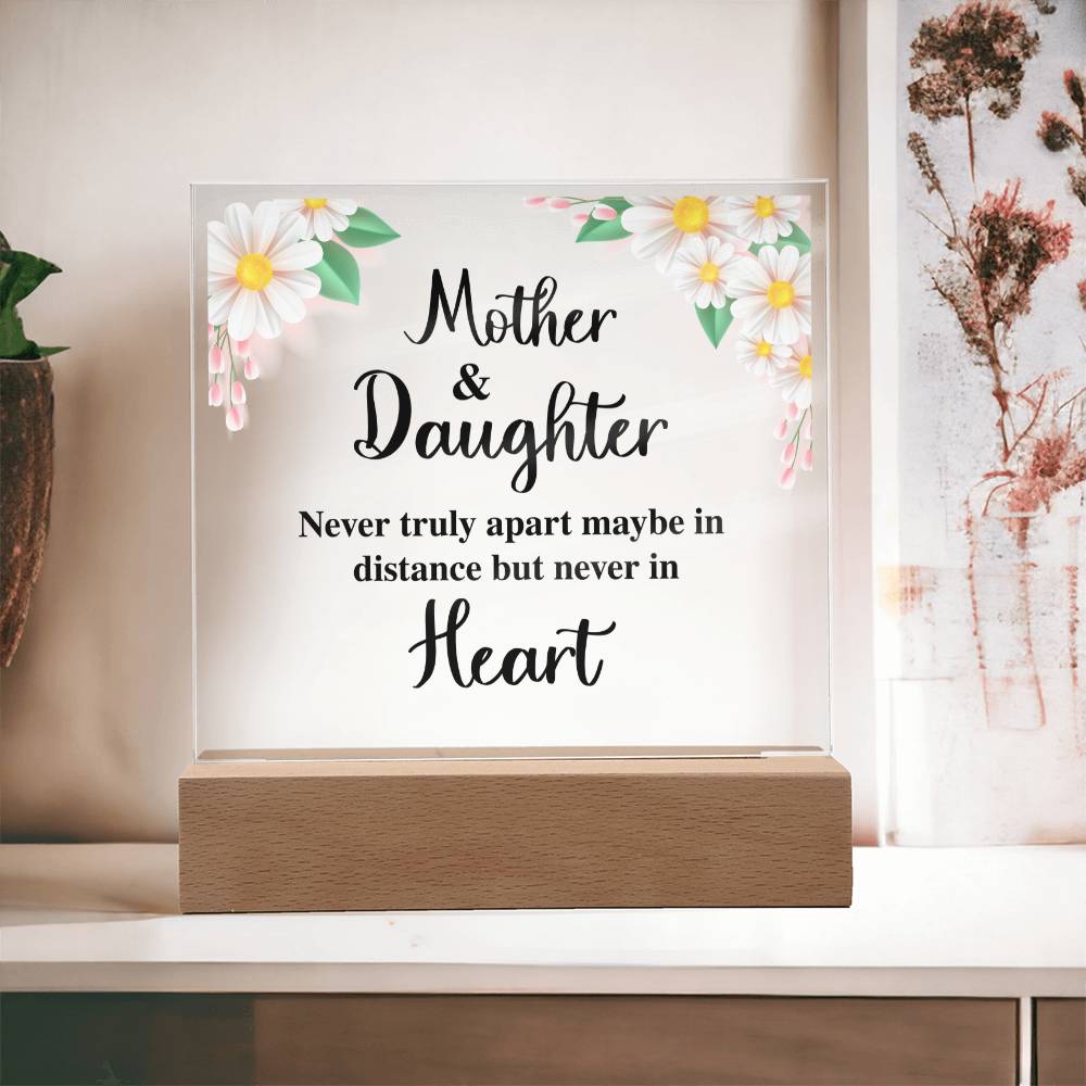 TO MY DAUGHTER DISTANCE SQUARE ACRYLIC PLAQUE