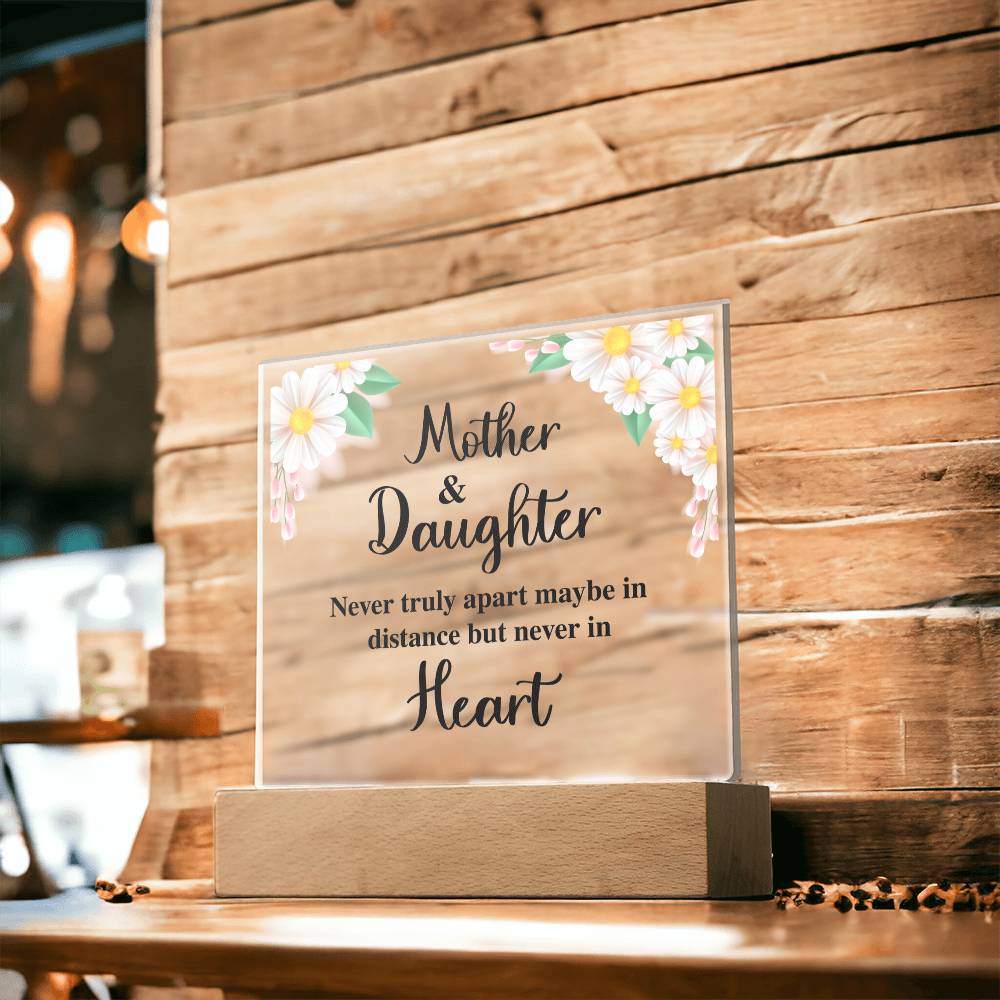 TO MY DAUGHTER DISTANCE SQUARE ACRYLIC PLAQUE