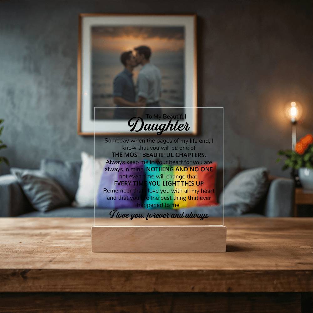 TO MY DAUGHTER CHAPTERS SQUARE PLAQUE