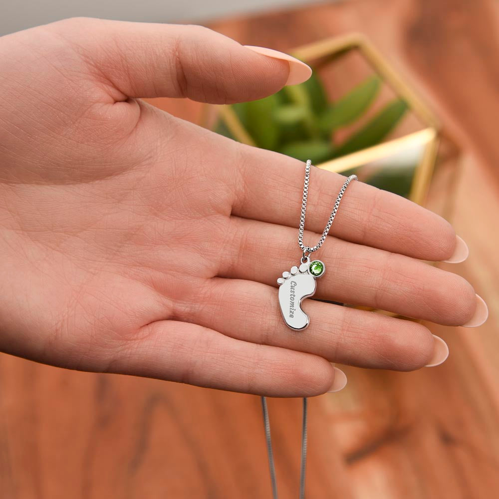 BABY FEET NECKLACE GIFT SET