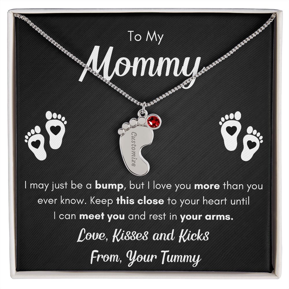 BABY FEET NECKLACE GIFT SET