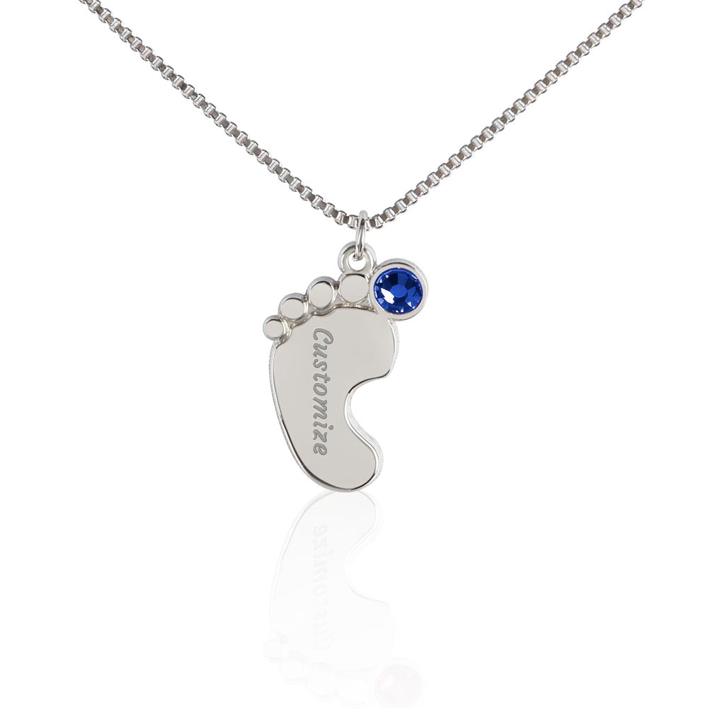 BABY FEET NECKLACE GIFT SET