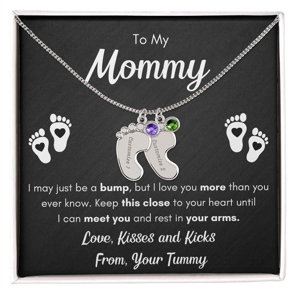 BABY FEET NECKLACE GIFT SET