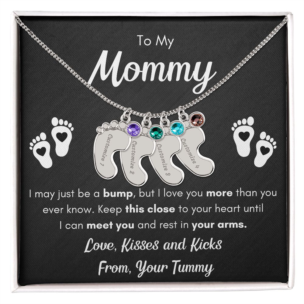 BABY FEET NECKLACE GIFT SET