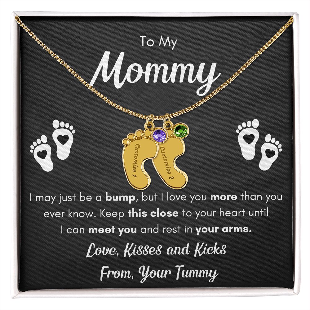 BABY FEET NECKLACE GIFT SET