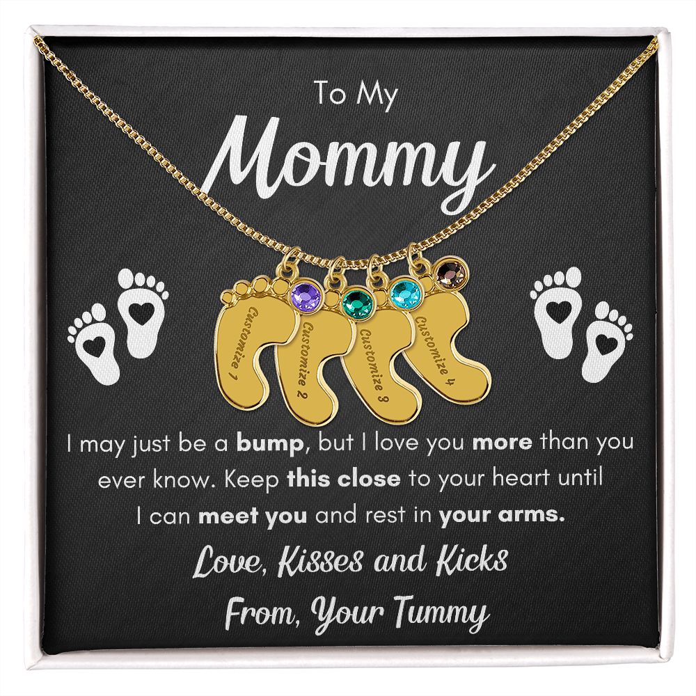 BABY FEET NECKLACE GIFT SET