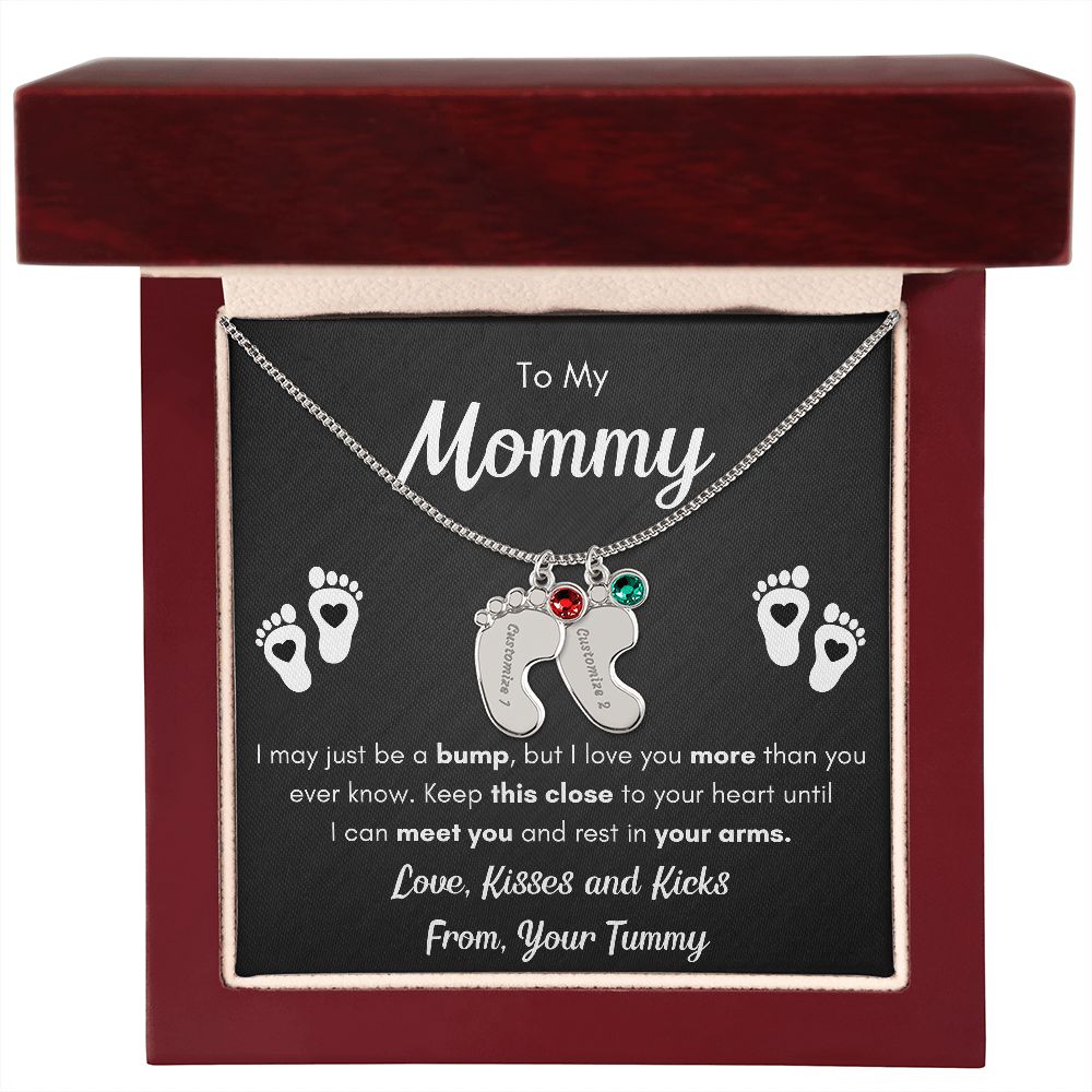 BABY FEET NECKLACE GIFT SET