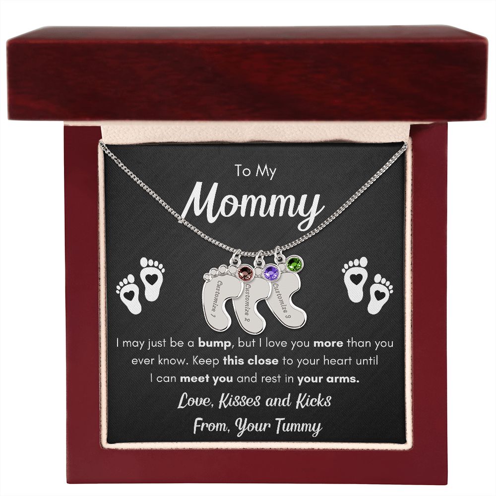 BABY FEET NECKLACE GIFT SET