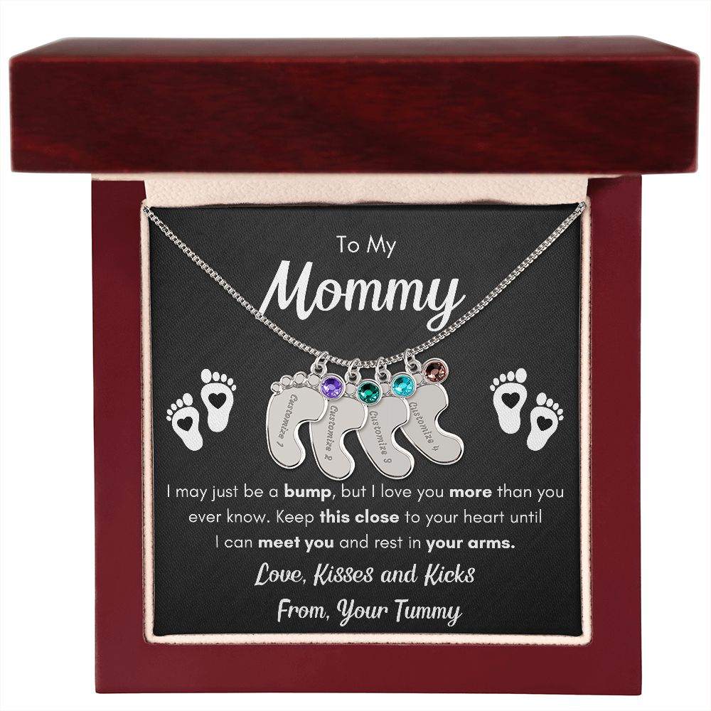 BABY FEET NECKLACE GIFT SET