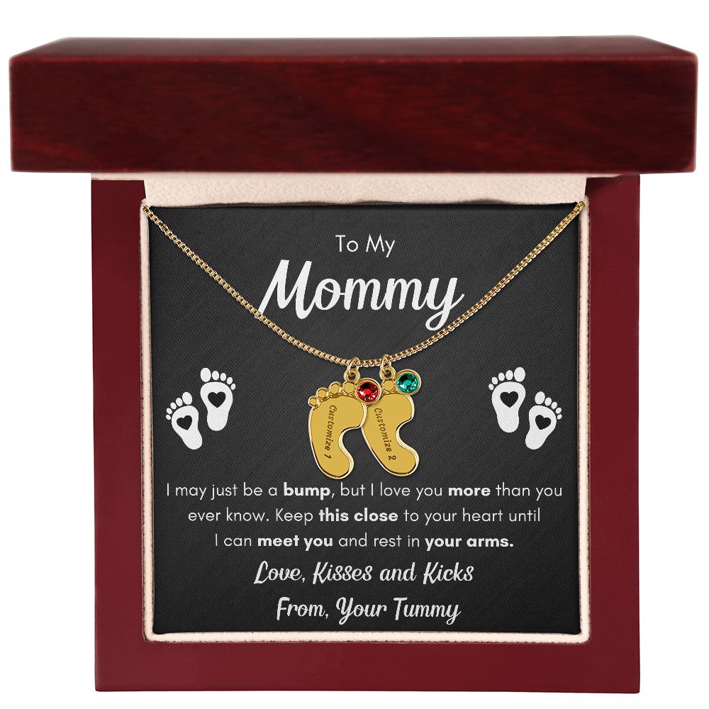 BABY FEET NECKLACE GIFT SET
