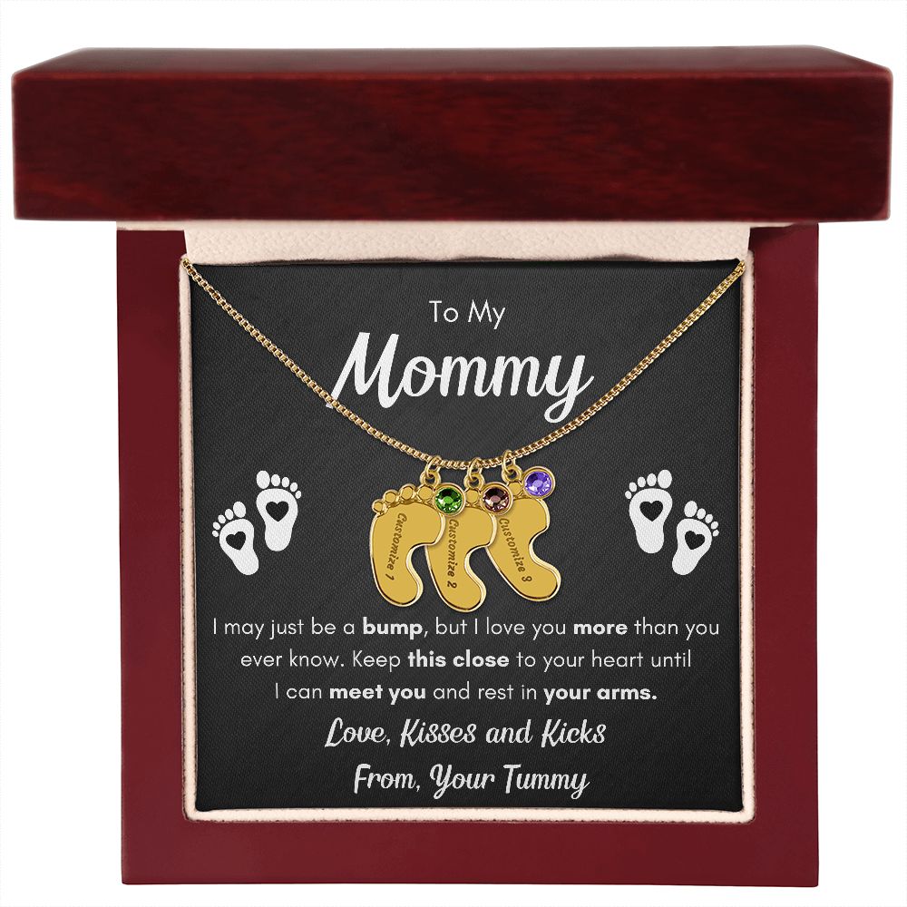 BABY FEET NECKLACE GIFT SET