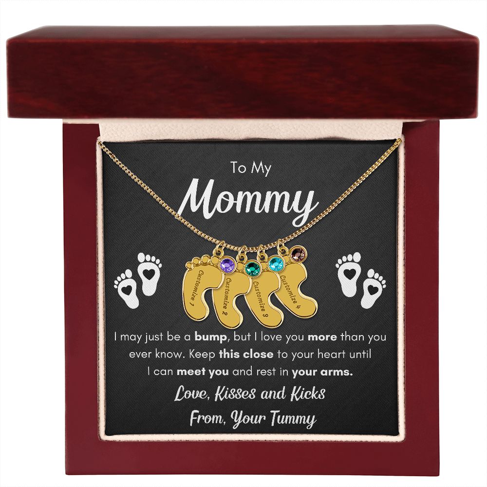 BABY FEET NECKLACE GIFT SET
