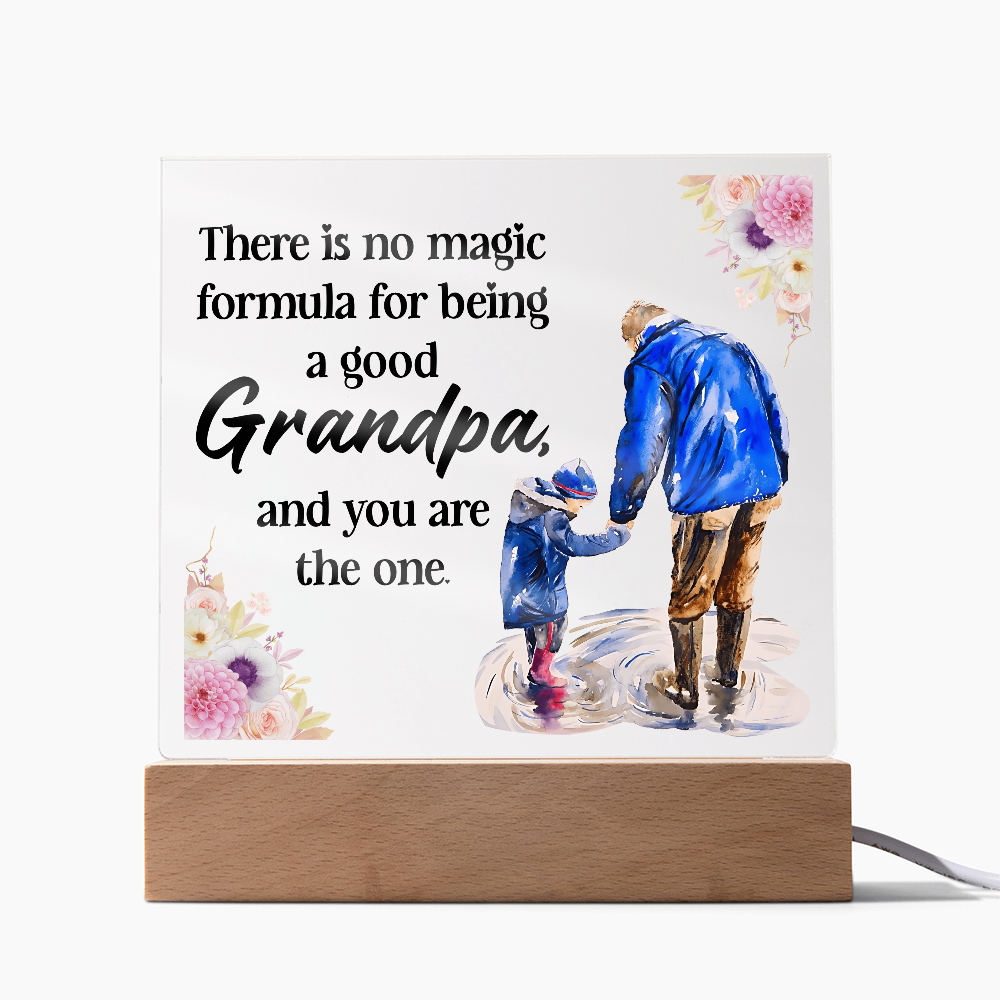 Acrylic Square Design Grandpa