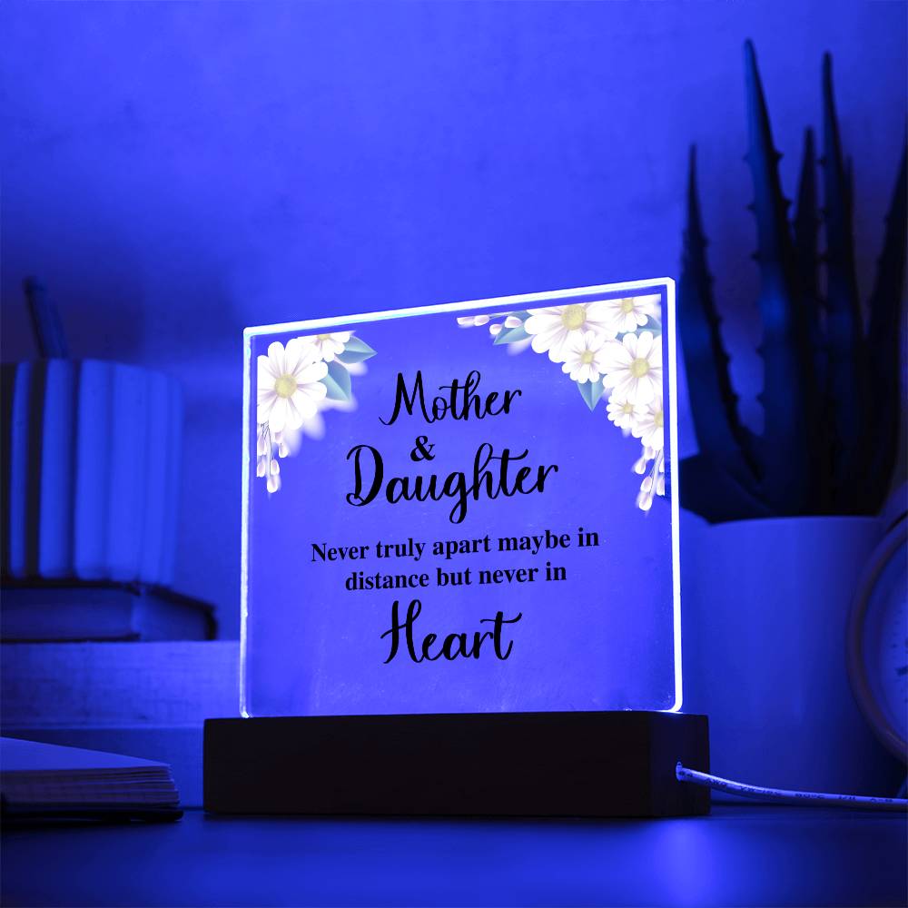 TO MY DAUGHTER DISTANCE SQUARE ACRYLIC PLAQUE