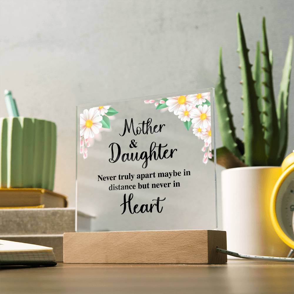 TO MY DAUGHTER DISTANCE SQUARE ACRYLIC PLAQUE