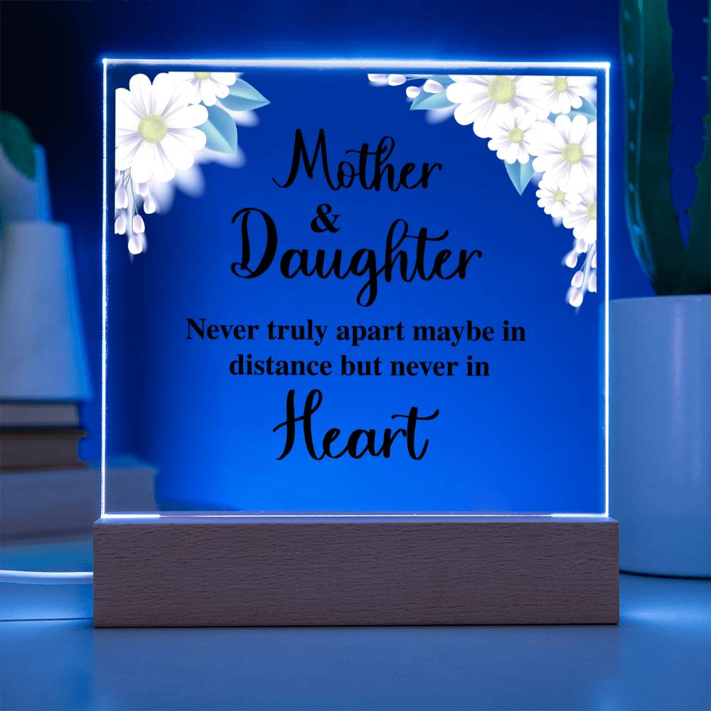 TO MY DAUGHTER DISTANCE SQUARE ACRYLIC PLAQUE