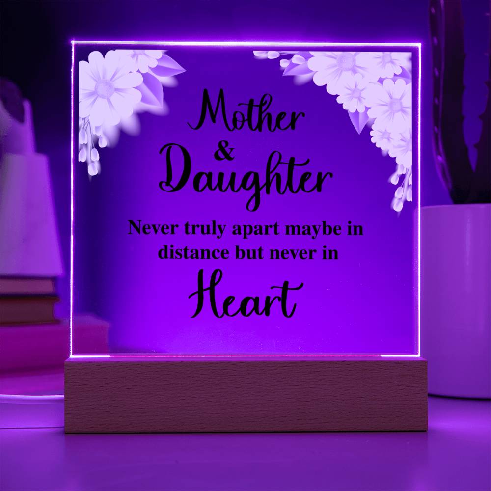 TO MY DAUGHTER DISTANCE SQUARE ACRYLIC PLAQUE