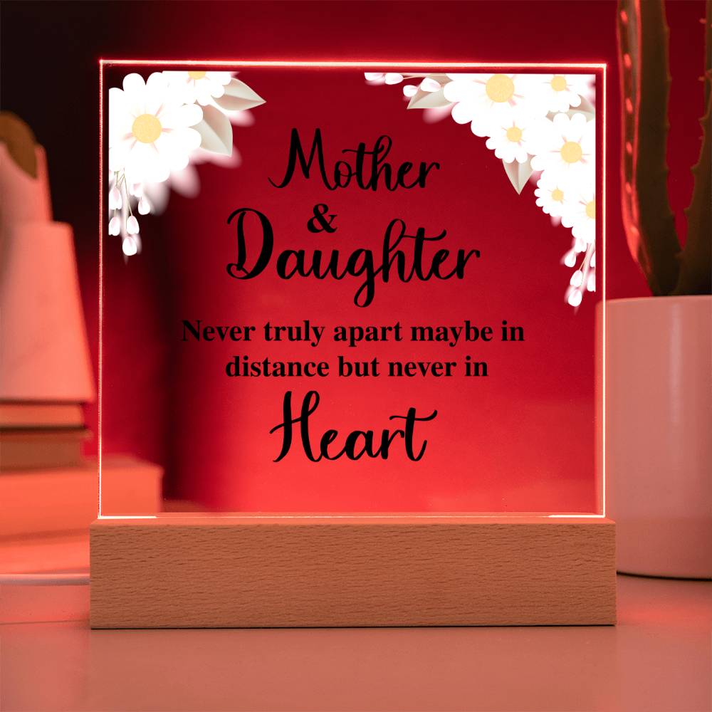 TO MY DAUGHTER DISTANCE SQUARE ACRYLIC PLAQUE