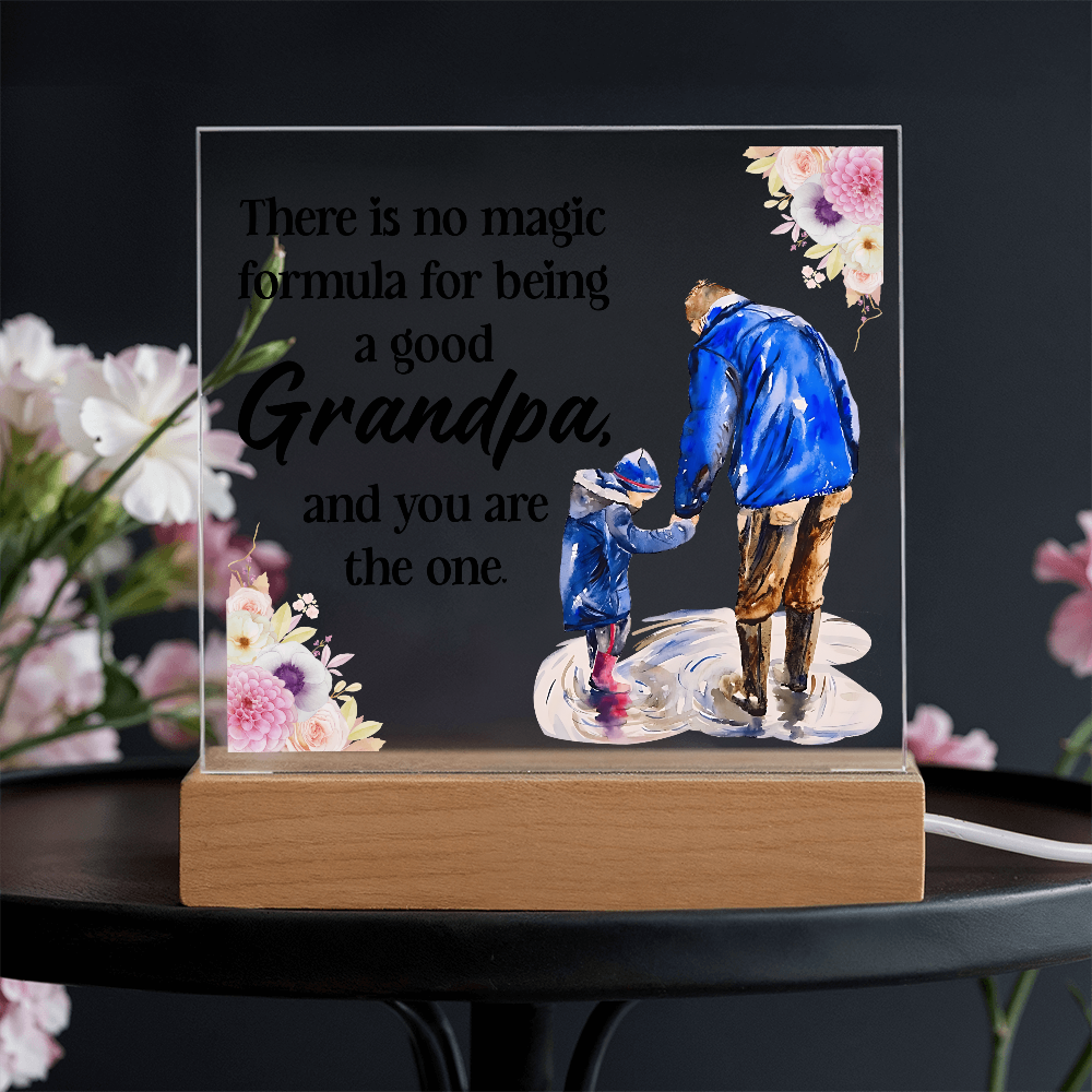 Acrylic Square Design Grandpa