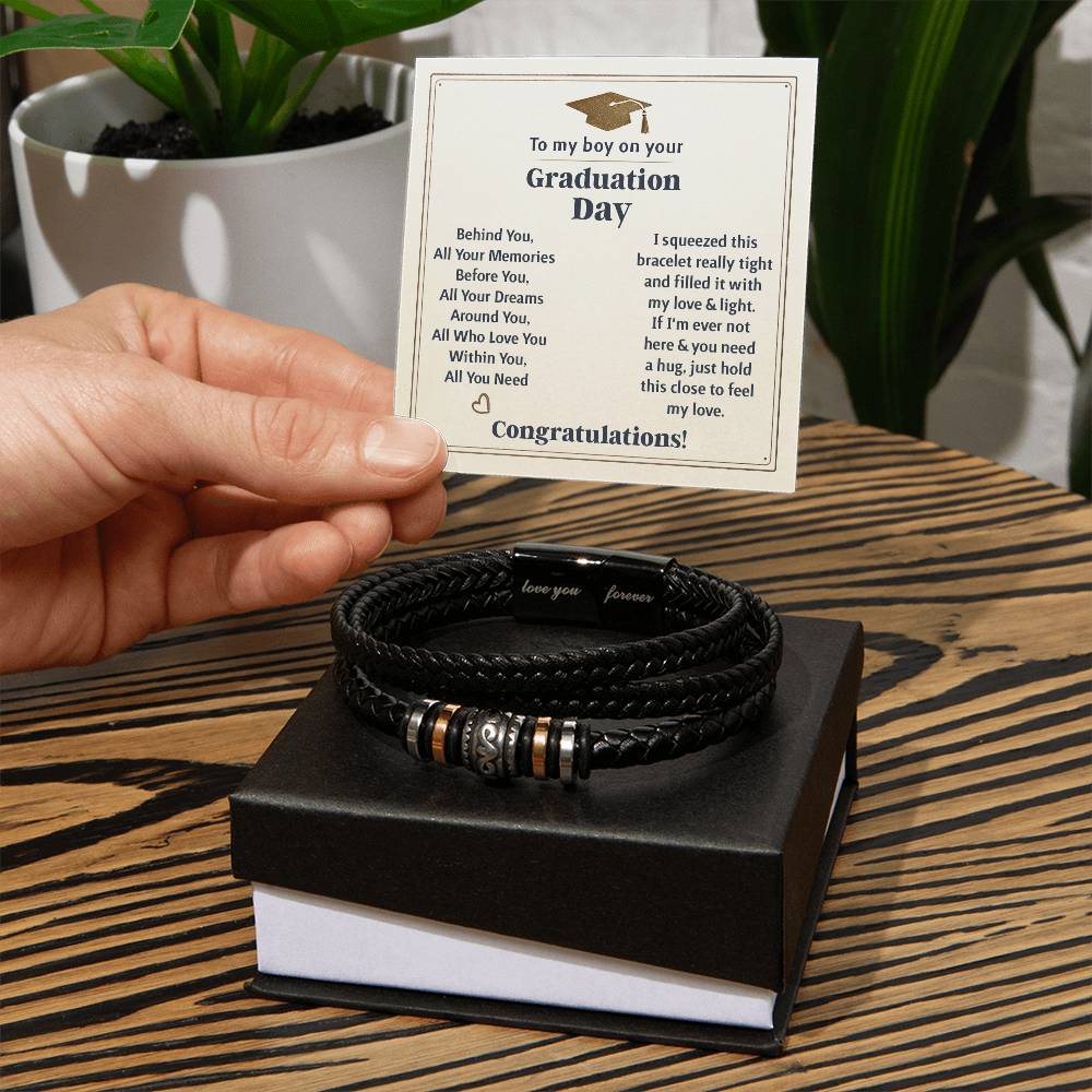 TO MY BOY GRADUATION MEMORIES LOVE YOU BRACELET