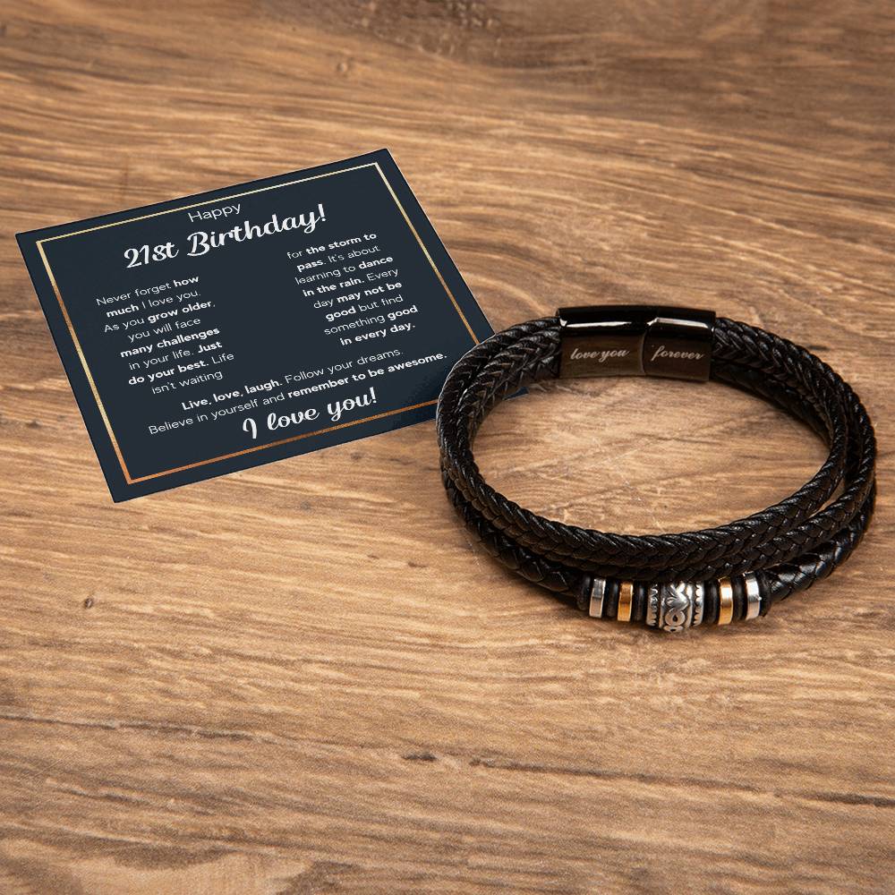 21ST BIRTHDAY RAIN BRACELET
