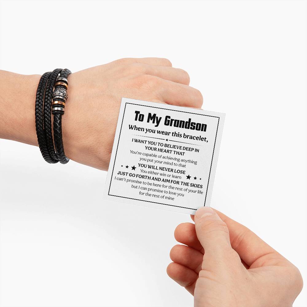 Love You Forever To My Grandson Bracelet Believe Deep
