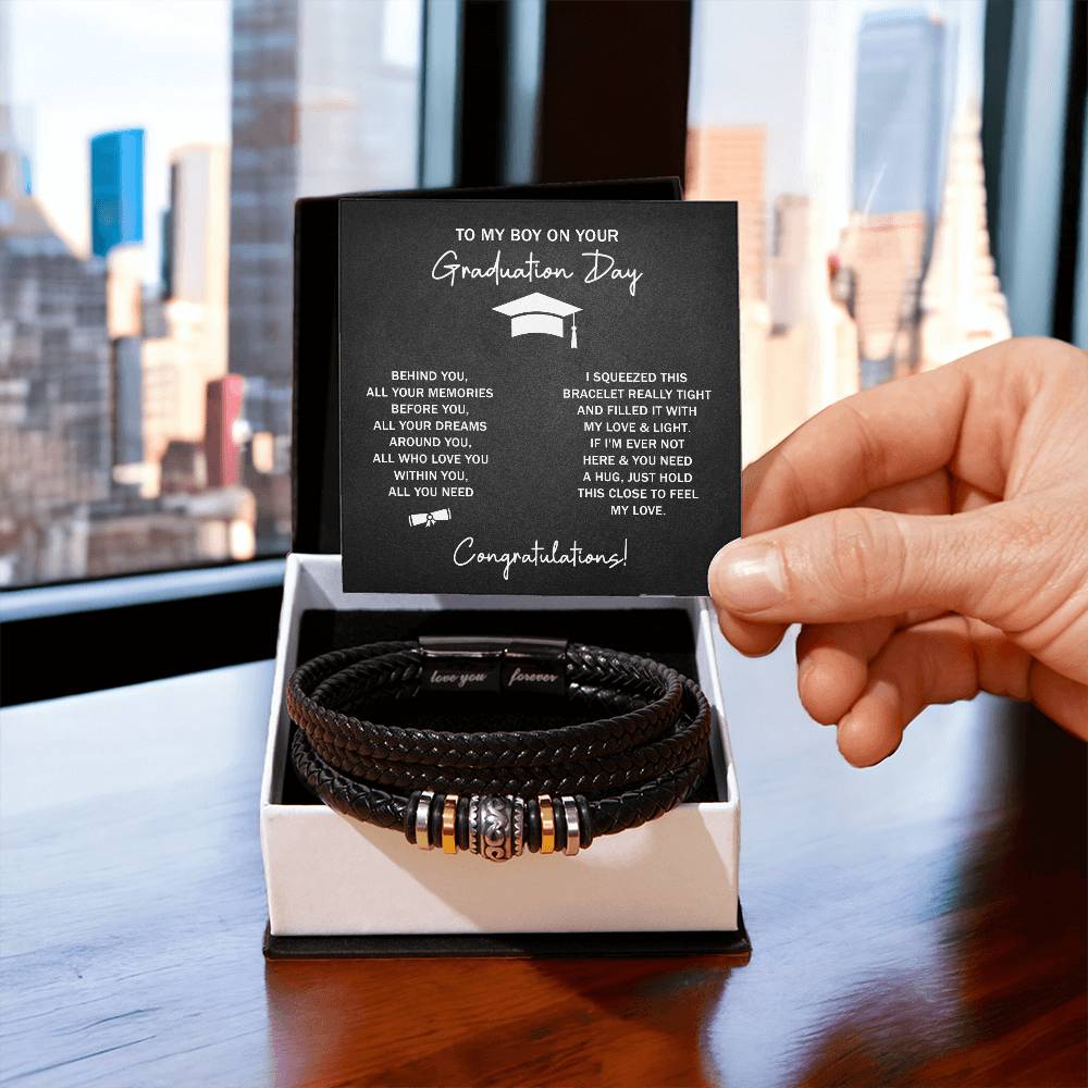 TO MY BOY GRADUATION DREAMS LOVE YOU BRACELET