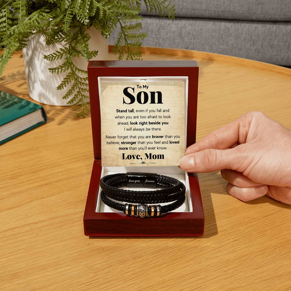TO MY SON STAND TALL BRACELET