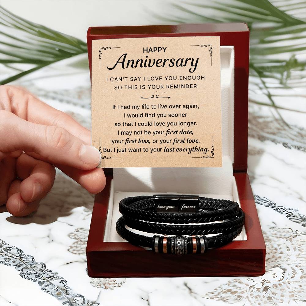 HAPPY ANNIVERSARY LAST EVERYTHING BRACELET