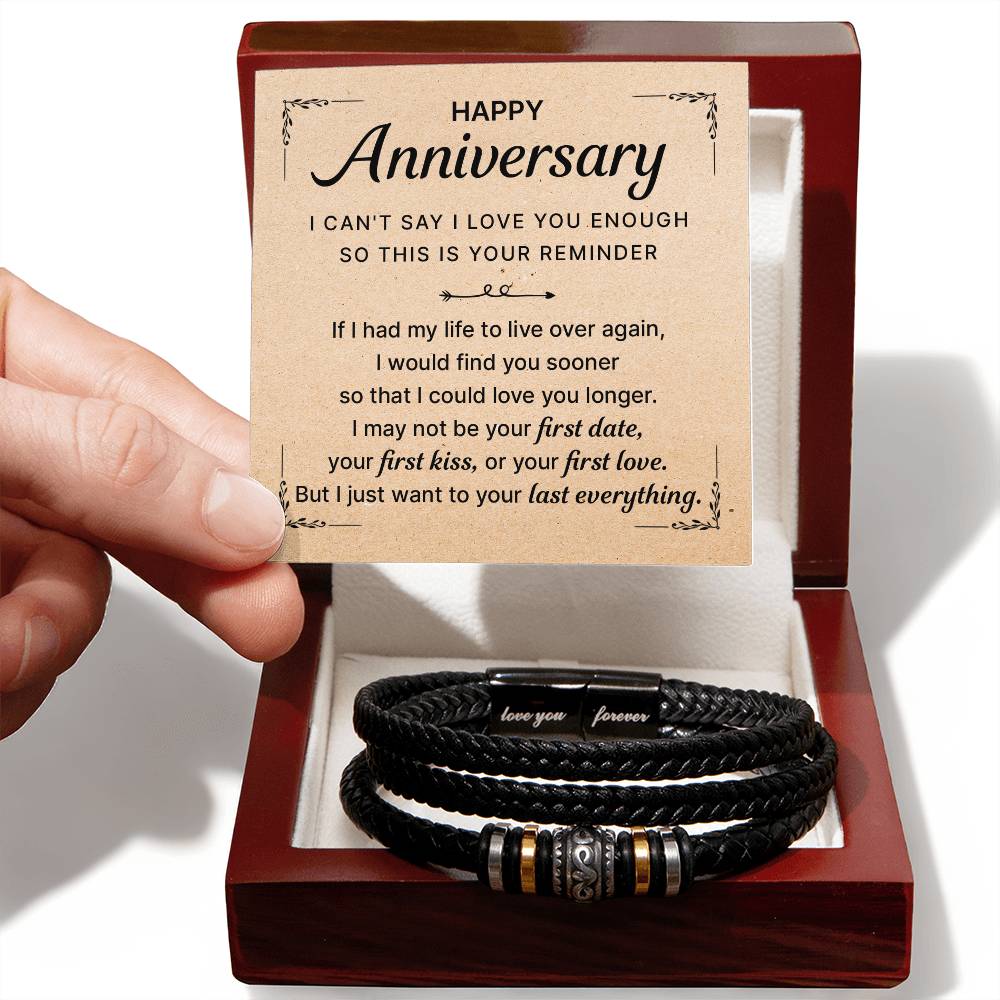 HAPPY ANNIVERSARY LAST EVERYTHING BRACELET