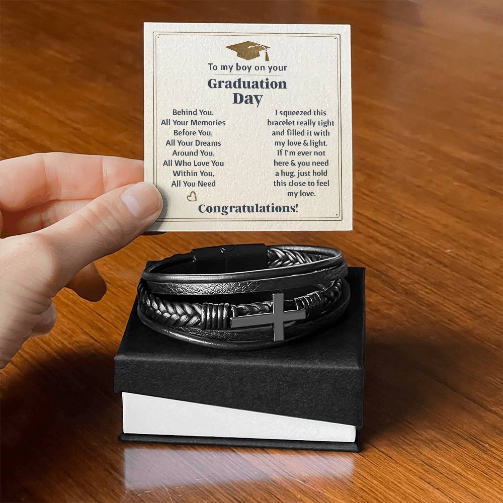 TO MY BOY GRADUATION MEMORIES CROSS BRACELET