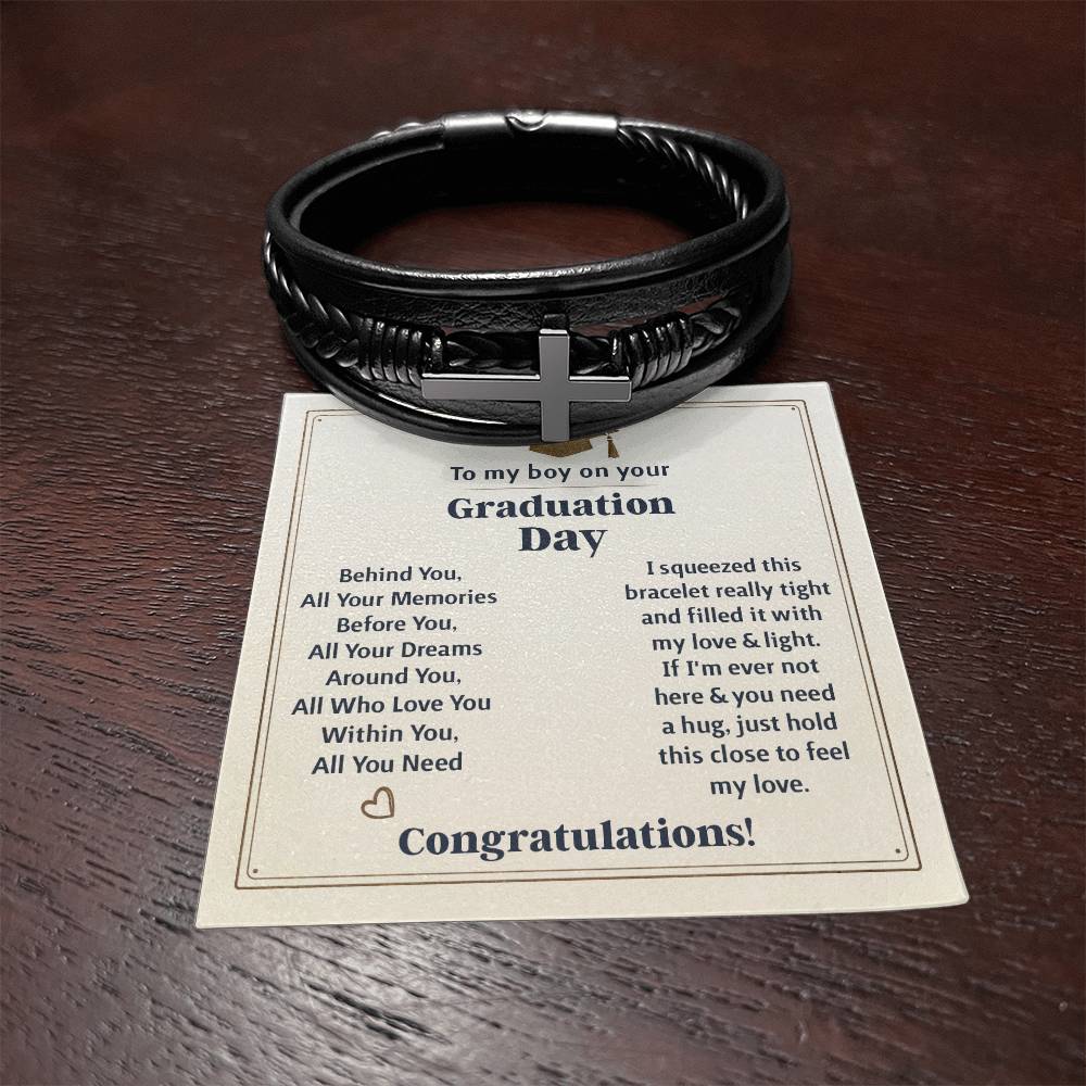 TO MY BOY GRADUATION MEMORIES CROSS BRACELET